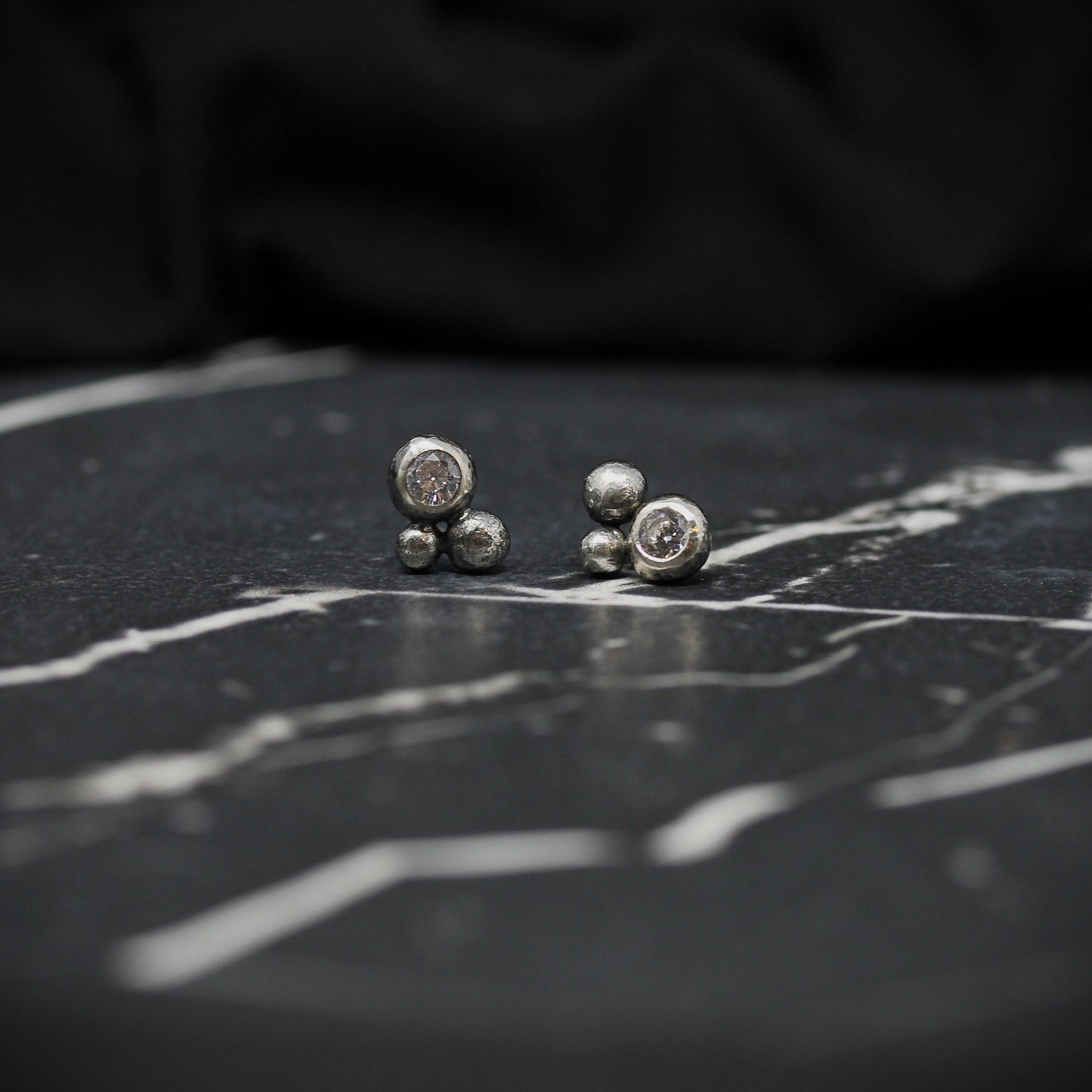 Pebble Cluster Studs