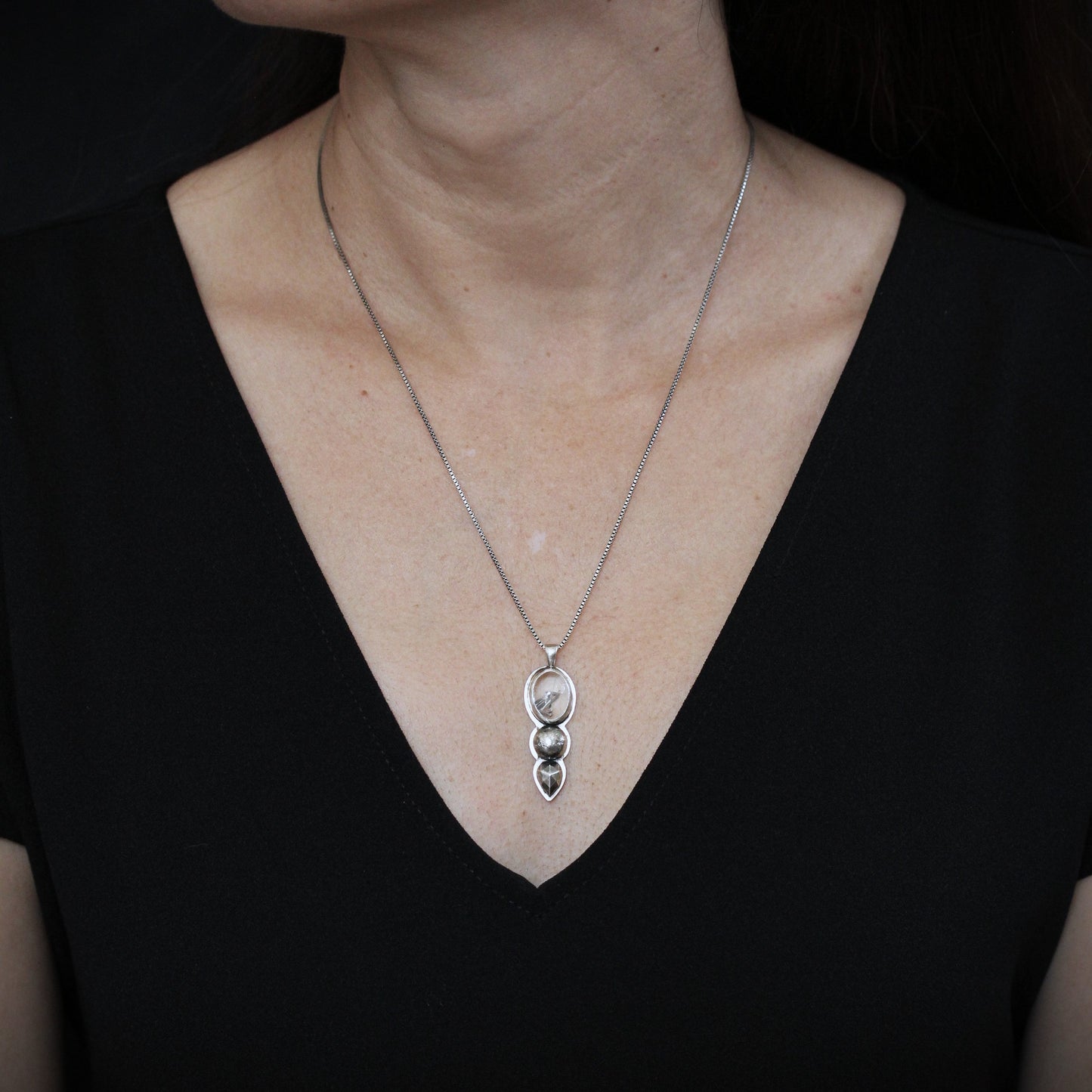 Icicle Quartz Drop Necklace