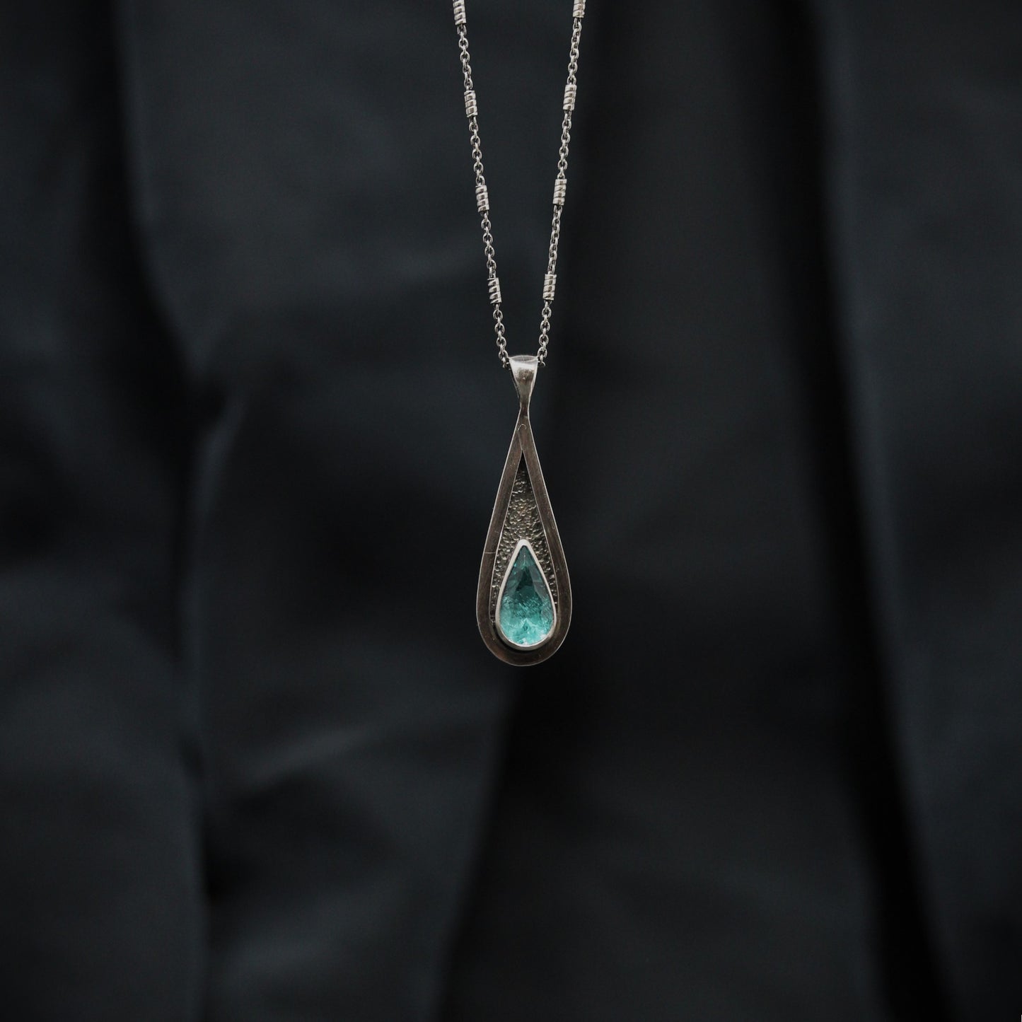 Aqua Apatite Tear Drop Necklace
