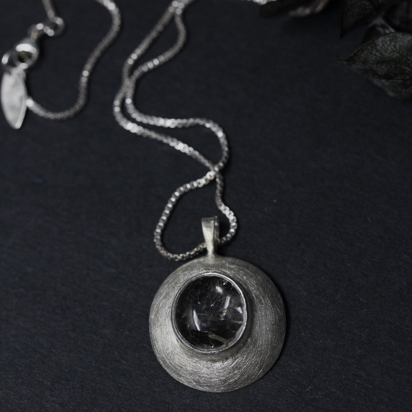 Domed Enhydro Quartz I Necklace
