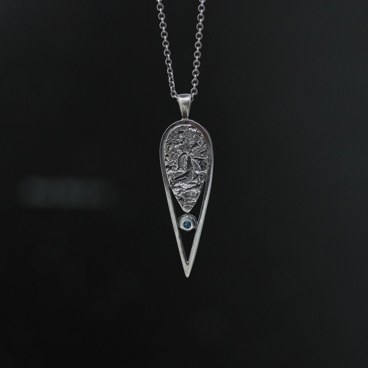 Foil Drop II with Swiss Blue Topaz