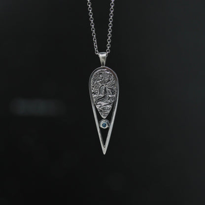 Foil Drop II with Swiss Blue Topaz