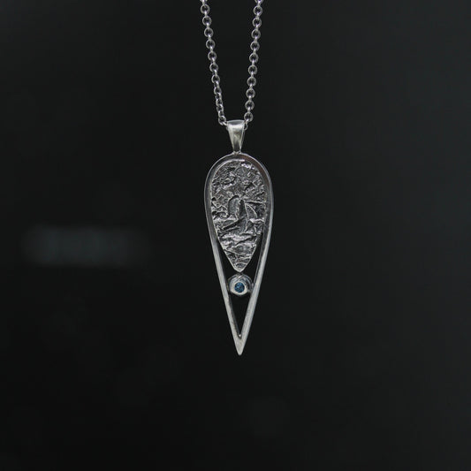 Foil Drop II with Swiss Blue Topaz