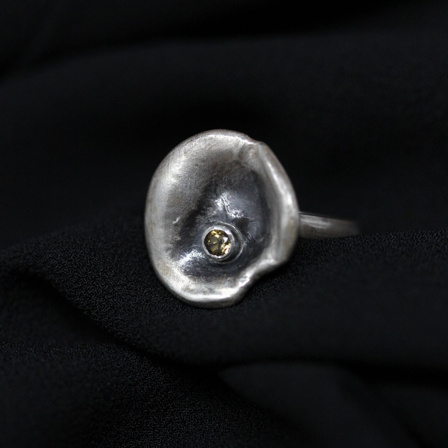 Citrine Lily Pad Ring