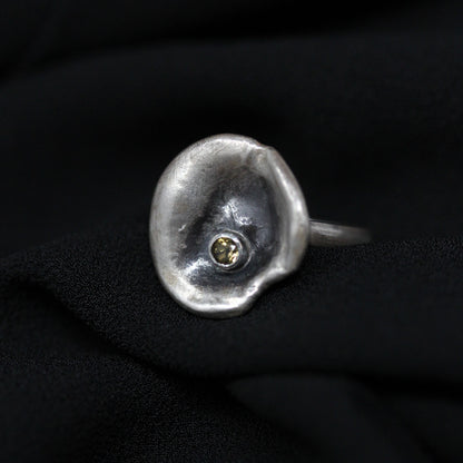 Citrine Lily Pad Ring
