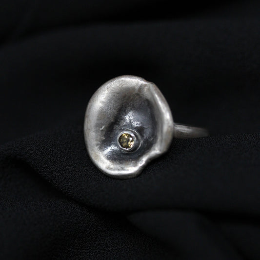 Citrine Lily Pad Ring