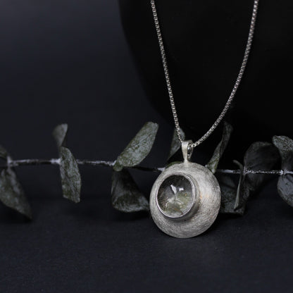 Domed Enhydro Quartz I Necklace