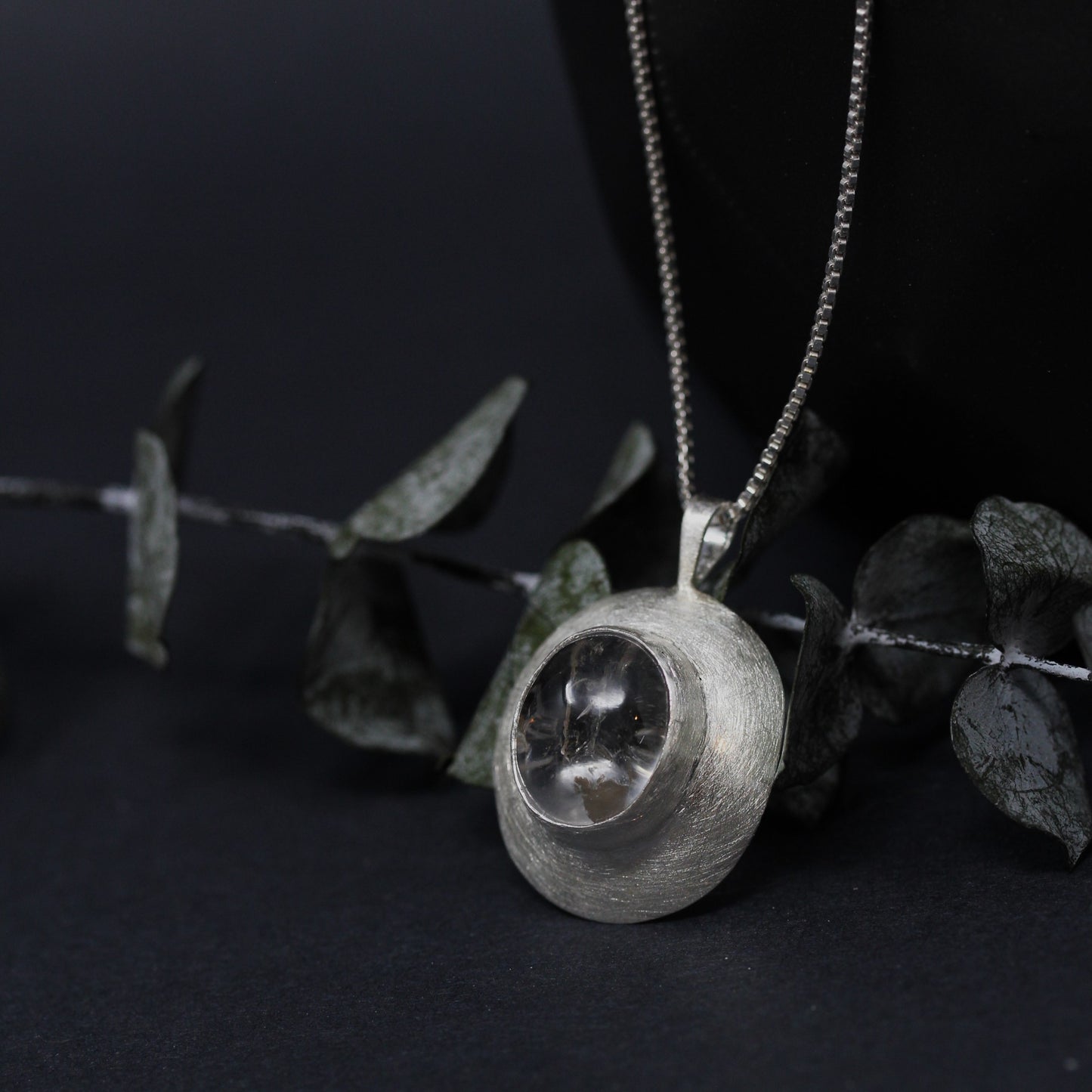 Domed Enhydro Quartz II Necklace