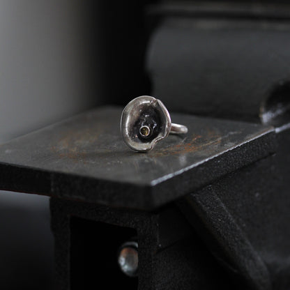Citrine Lily Pad Ring