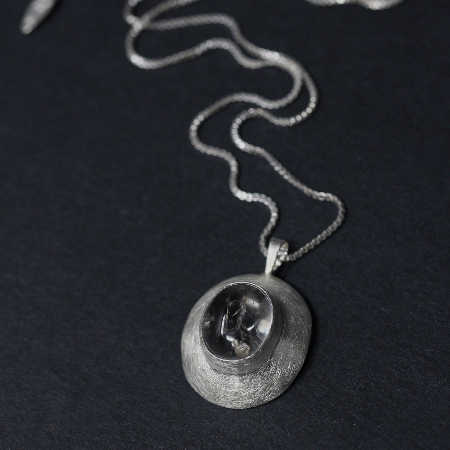 Domed Enhydro Quartz II Necklace