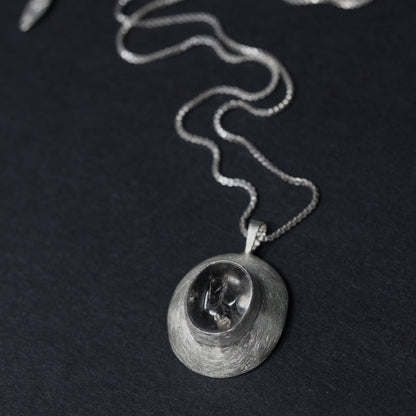 Domed Enhydro Quartz II Necklace