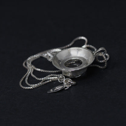 Domed Enhydro Quartz I Necklace