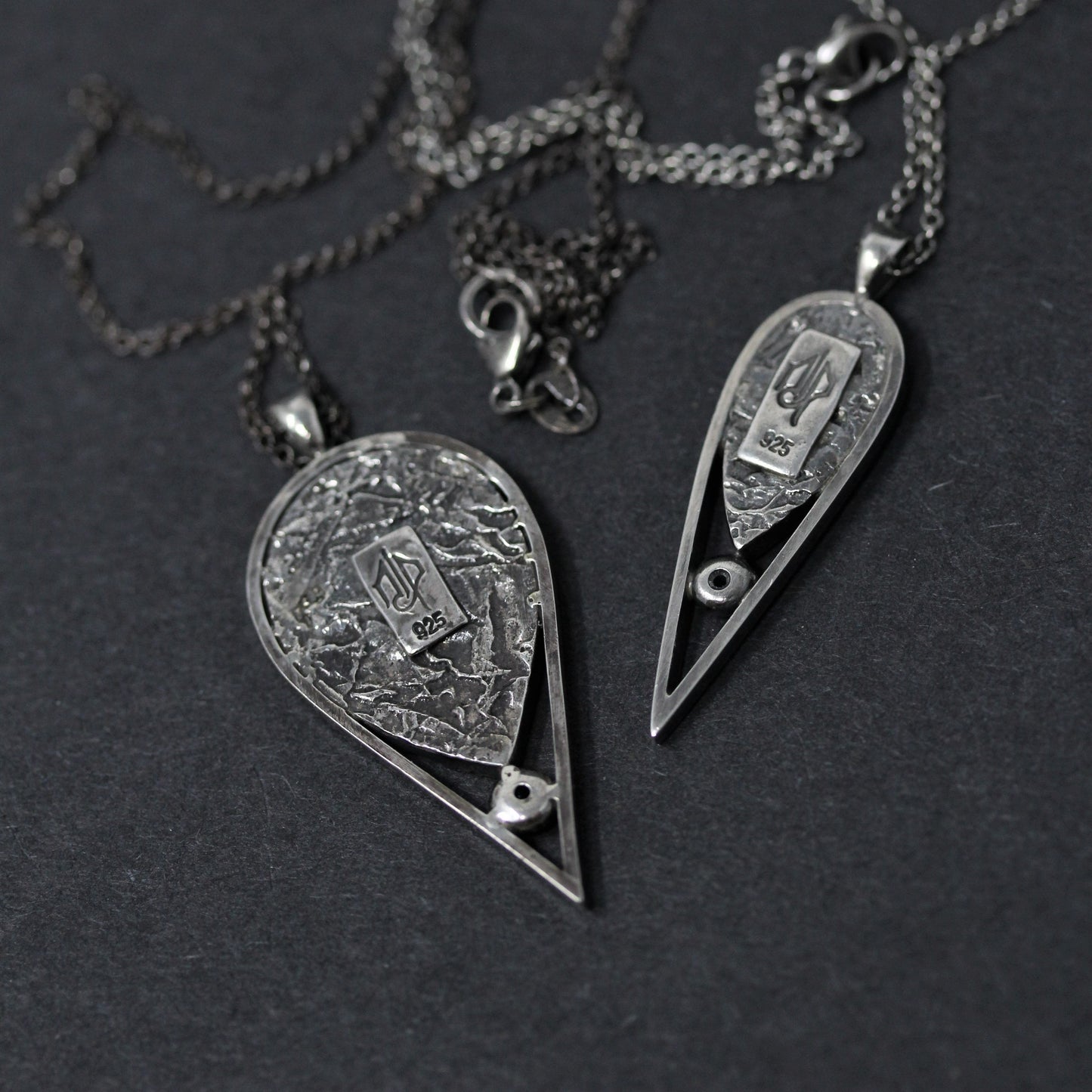 Foil Drop I with Swiss Blue Topaz Necklace