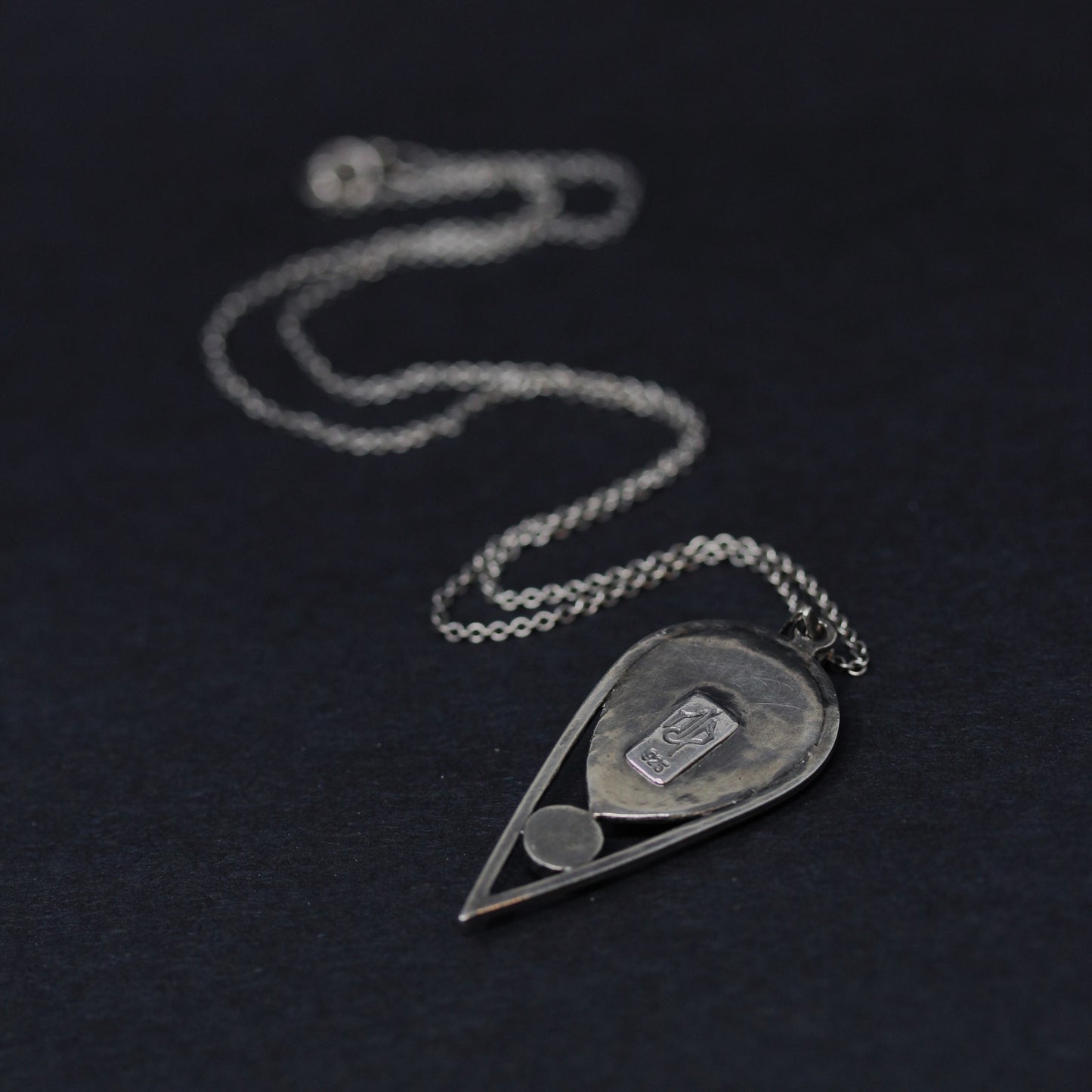 Rhinestone Drop with Moonstone Necklace