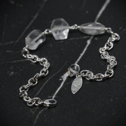 Triple Freeform Quartz Bracelet