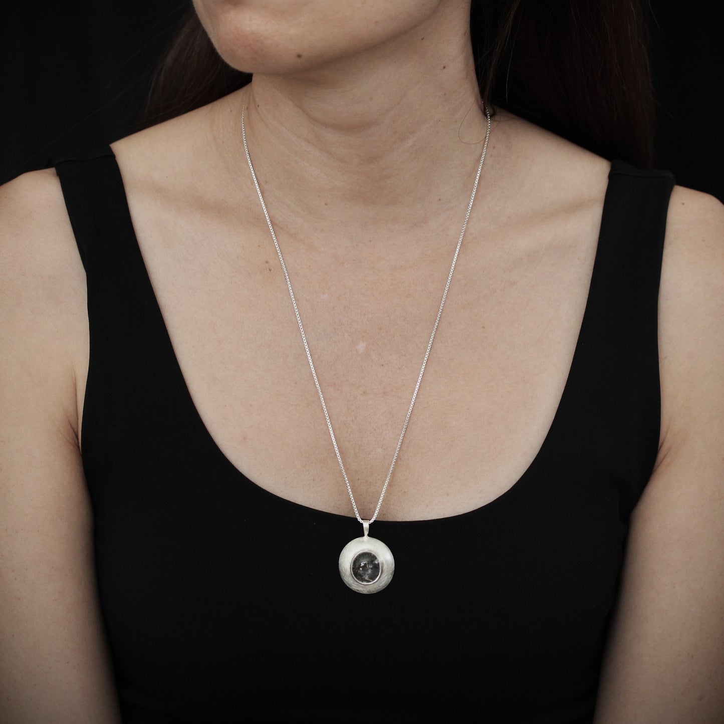 Domed Enhydro Quartz I Necklace