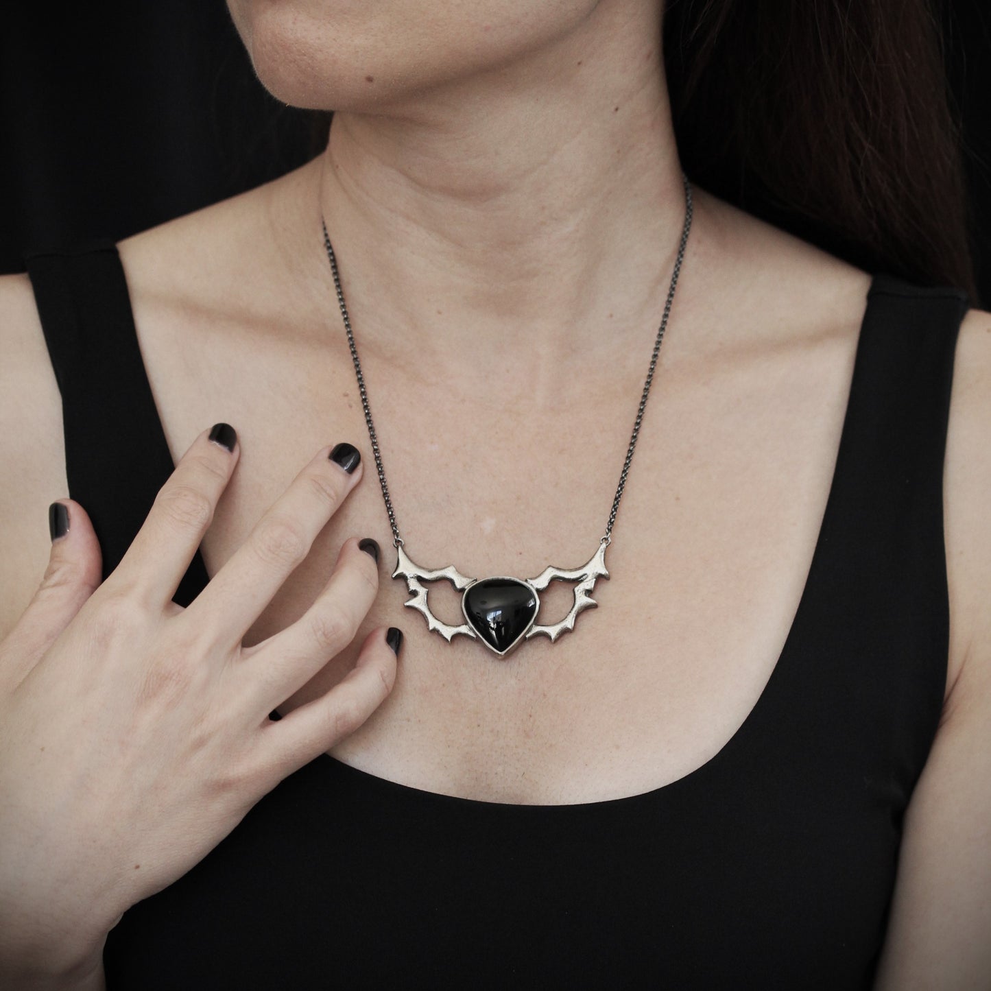 Bat Metal Necklace