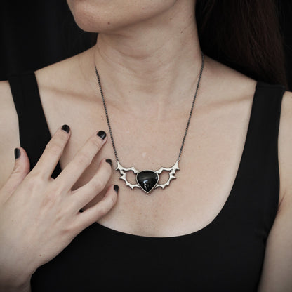 Bat Metal Necklace