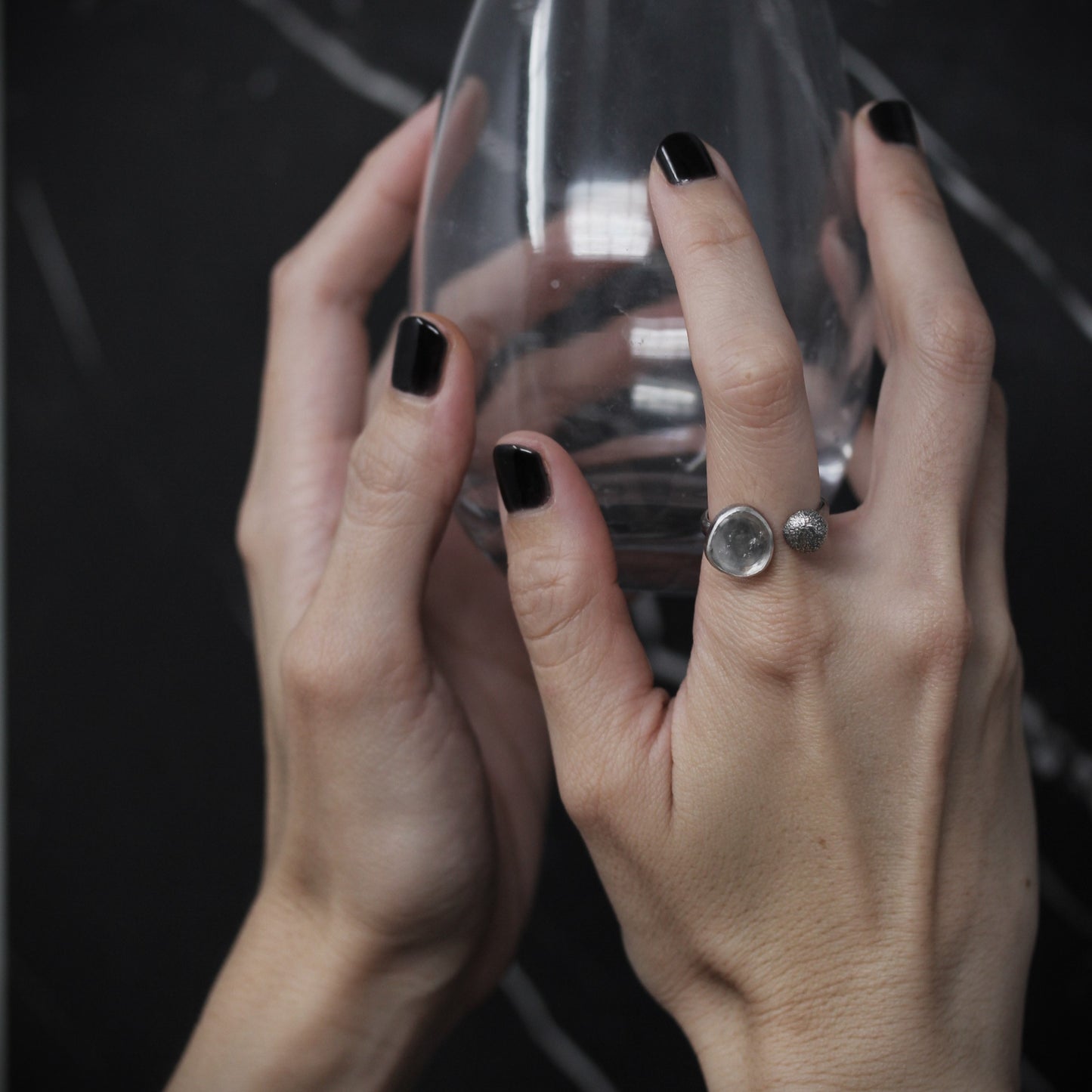 Crystal Pebbles II Ring