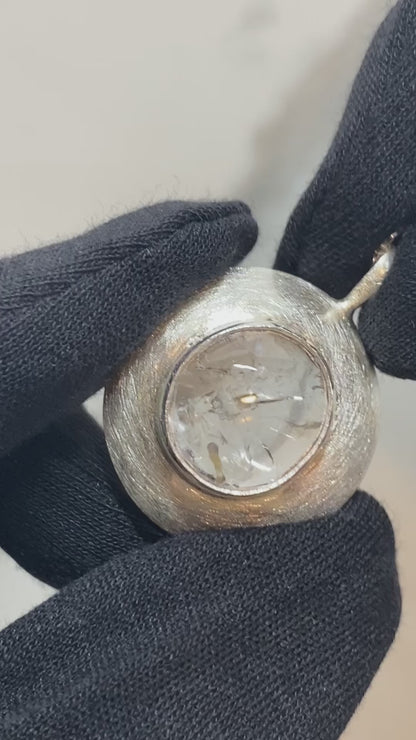 Domed Enhydro Quartz I Necklace
